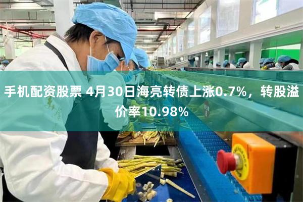 手机配资股票 4月30日海亮转债上涨0.7%，转股溢价率10.98%