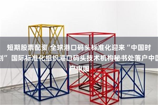 短期股票配资 全球港口码头标准化迎来“中国时刻” 国际标准化组织港口码头技术机构秘书处落户中国